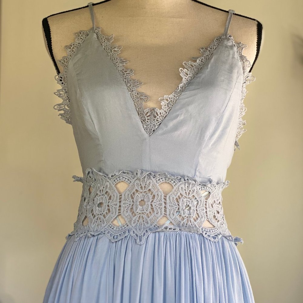 Fashion Nova Sky Blue Maxi Dress